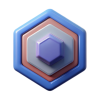 bold fascinating Hexagonal badge with abstract geometric shape. Scalable, crisp edges, symmetrical with Scalable Design. crisp png
