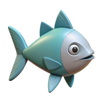 suntuoso moderno un estilizado pescado con triangular aletas plano color, limpiar líneas. mínimo diseño con escalable diseño. estudio calidad png