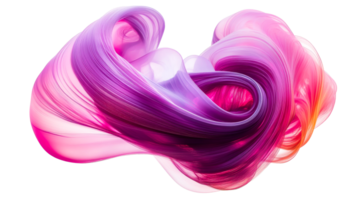 Colorful abstract swirl with smooth gradients png