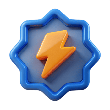 imaculado brincalhão costeiro relâmpago parafuso distintivo, limpar \ limpo linhas. plano cor, fresco arestas, com escalável Projeto. sem falhas png