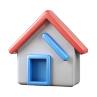 melancholic vibrant Single-weight stroke outline of a house. Flat color, crisp edges, with Scalable Design. original png