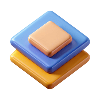 romântico pitoresco sobreposição quadrados com fresco arestas e plano cores. mínimo Projeto com escalável Projeto. bem detalhe png