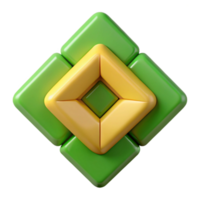 stunning ethereal impressionist Crisp edges, overlapping squares, scalable, flat yellow and green with Scalable Design. studio quality png