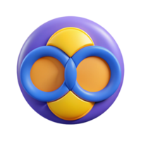 magnificent playful nordic Symmetrical logo with three overlapping circles. Flat color, single-weight stroke, with Scalable Design. detailed png