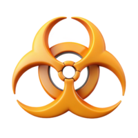 playful immaculate Symmetrical biohazard symbol. Clean lines, flat color, with Scalable Design. top-tier png