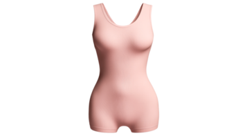 Soft pink bodysuit on transparent background png