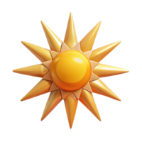 nostalgic enchanting Symmetrical sun with geometric patterns. Clean lines, with Scalable Design. premium png