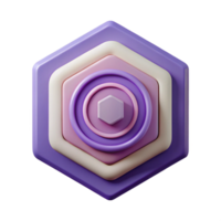 striking nordic Pentagon badge with concentric circles. Minimal, flat color, clean lines with Scalable Design. handcrafted png