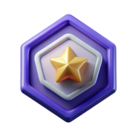 radiant creative Pentagon badge with a star inside. Geometric, clean lines, with Scalable Design. crisp png