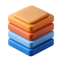 tranquil beautiful Stacked rectangles, minimal, crisp edges, single-weight stroke, with Scalable Design. handcrafted png