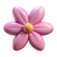 radiant quintessential Flower character with five petals. Single-weight stroke, clean lines, with Scalable Design. png
