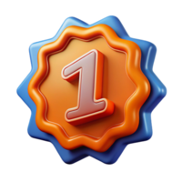 spectacular exemplary Number one badge with a bold outline. Crisp edges, scalable, single-weight stroke with Scalable Design. png