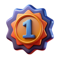 exemplary coastal Number one badge with a bold outline. Crisp edges, scalable, single-weight stroke with Scalable Design. precision png