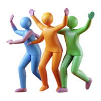 hypnotic dramatic baroque Silhouette of a group of dancing people. Crisp edges, clean lines, flat color with Scalable Design. authentic png