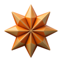 dynamic majestic Star pictogram. Symmetrical, geometric, flat color. Minimal, with Scalable Design. crisp png