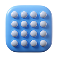 immaculate elegant Grid of dots, minimal design, clean lines, flat color, with Scalable Design. sharp png