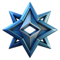 signature modern Geometric logo using overlapping triangles to form a star. Crisp edges, flat color, symmetrical with Scalable Design. artisan png