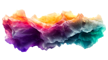 Topography, gradient colors, isolated, cut out transparent png