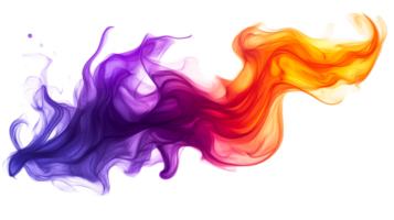 Dynamic color splash isolated, cut out transparent png