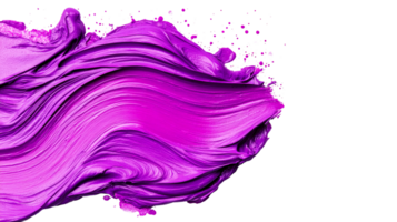 Violet color stroke with fluid texture, cut out transparent png