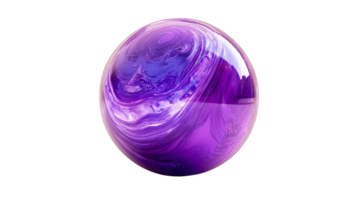 Purple swirled orb on dark background, cut out transparent png