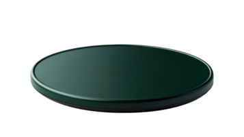 Emerald circular object isolated, cut out transparent png