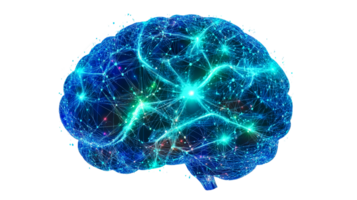 Digital Brain, Neural Network Concept, cut out transparent png
