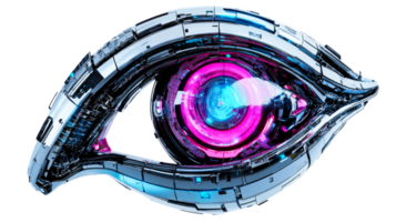 Bionic eye, futuristic tech, cutout transparent png