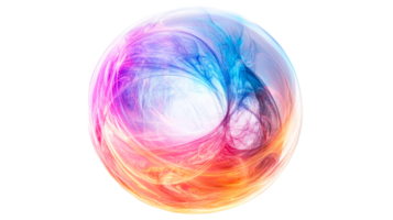 Plasma Sphere, Multicolored Nebula, cut out transparent png