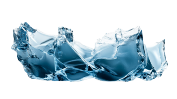Abstract Shaped Frozen Ice Block, cut out transparent png