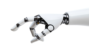 Robotic hand reaching out to interact with objects png
