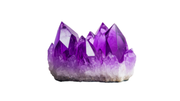 Amethyst cluster on clear background png