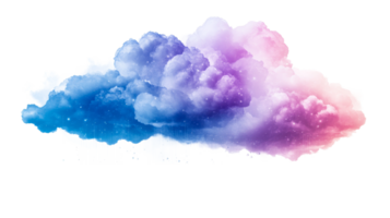 Colorful abstract cloud floating in the sky png