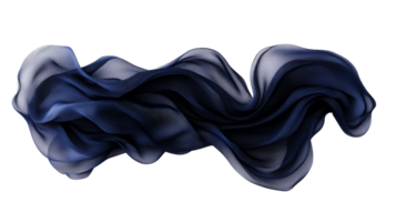 Navy silk on transparent background png