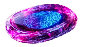 Fingerprint Secure Access in Glass, cut out transparent png