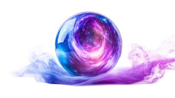 Galaxy Orb, Isolated on Black, cut out transparent png