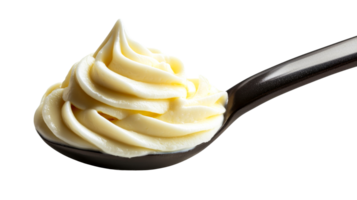 Spoon full of mayonnaise, cut out transparent png