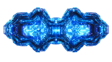 Blue Sci-fi Machine Part Structure, cut out transparent png