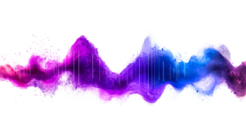 Colorful fluid gradient wave effect, cut out transparent png
