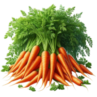 Fresh Bunch of Carrots with Leaves png