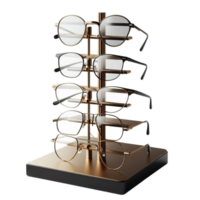 Wooden Eyewear Display Stand png