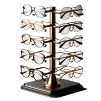Eyeglass Display Stand with Multiple Glasses png
