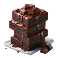 Chocolate Fudge Stack Dessert Display png