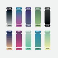 Free Website Gradient Color Palette vector