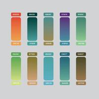Gradient Color Palette For Design vector