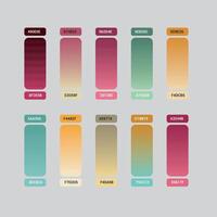 Website Gradient Color Palette vector