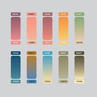 Gradient Color Swatches Palette vector