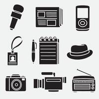 set of journalist good for icon, symbol, logo, silhouette design, element design, etc vector