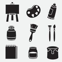 set of painter good for icon, symbol, element design, silhouette design, etc vector