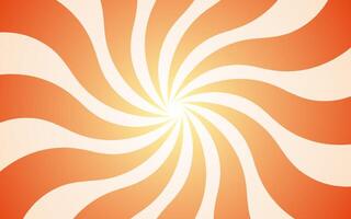 Orange white spiral background illustration. Groovy background. Waves, swirl, twirl pattern. Twisted and distorted texture in trendy retro psychedelic style. Y2k aesthetic. vector